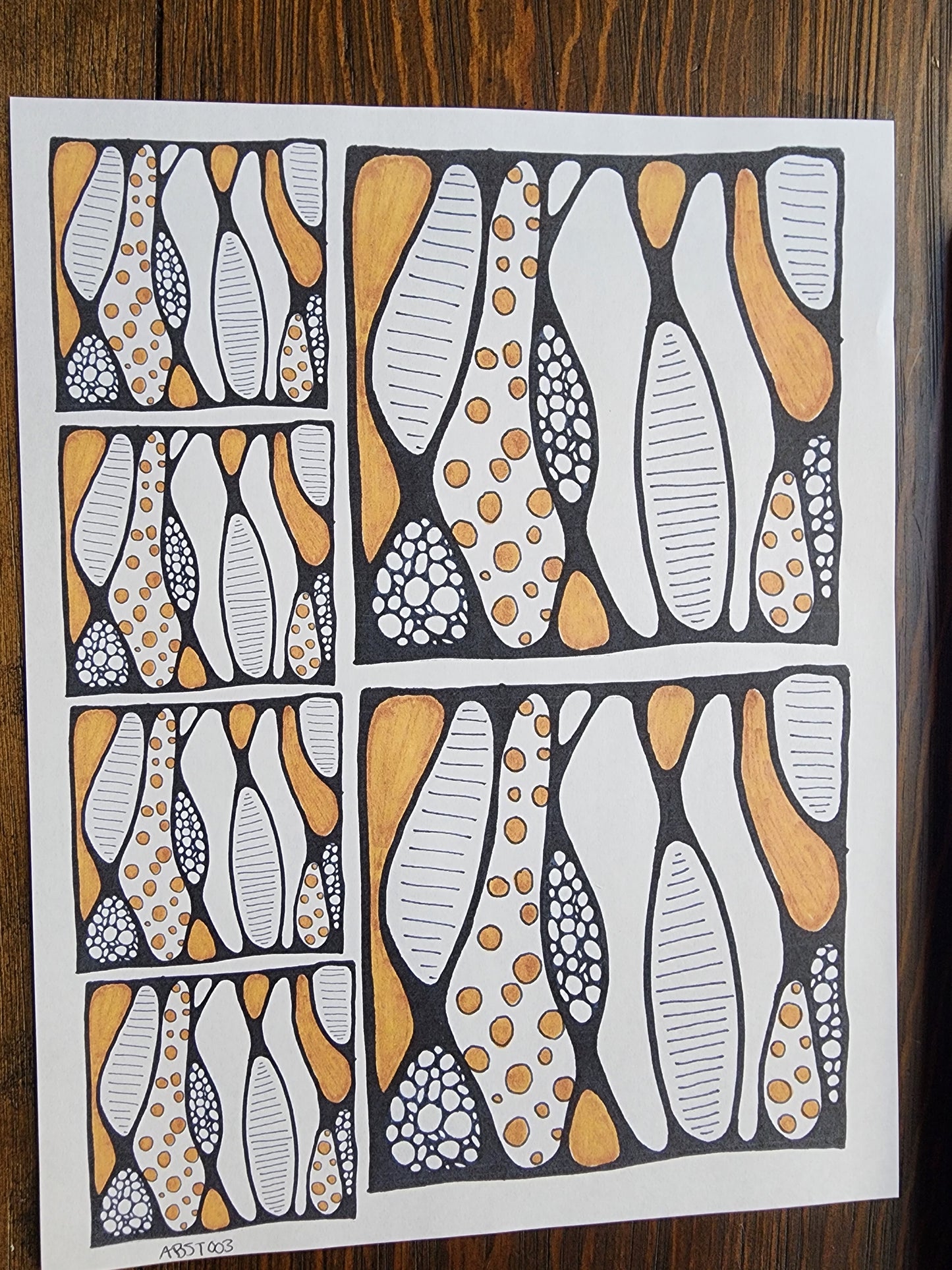 Abstract Yellow Overglaze Waterslide Ceramic Decal
