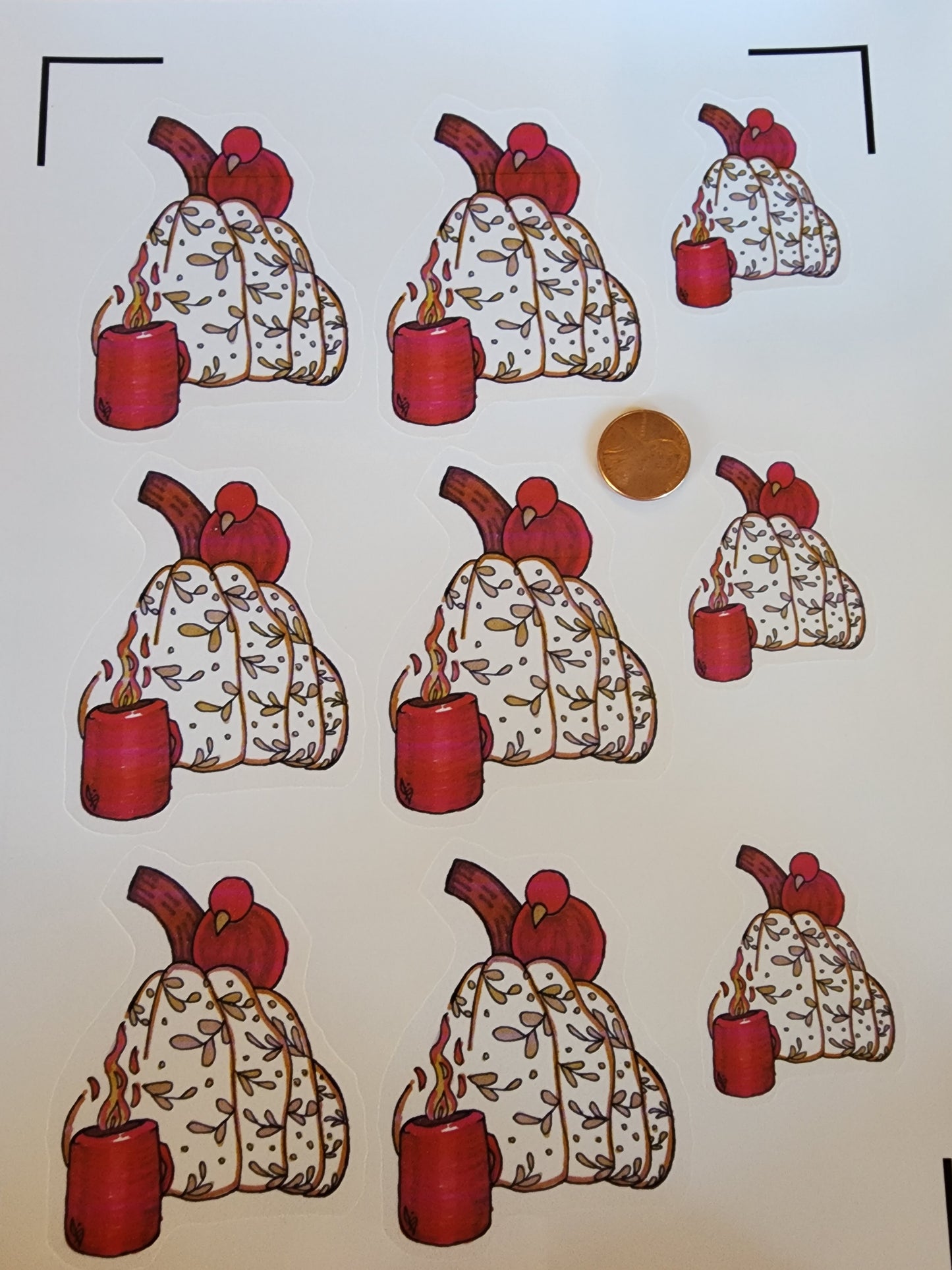 Christmas Pumpkin Sticker Sheet