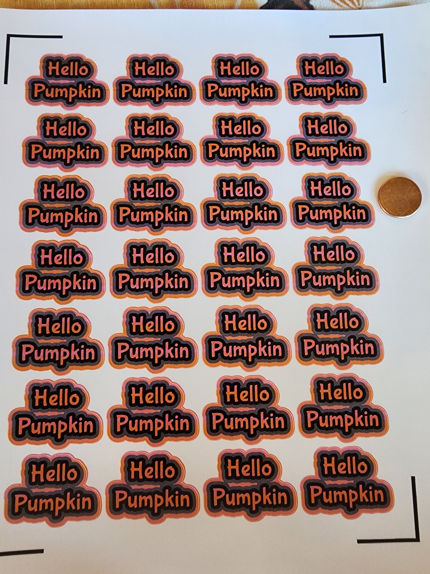 Hello Pumpkin Stickers