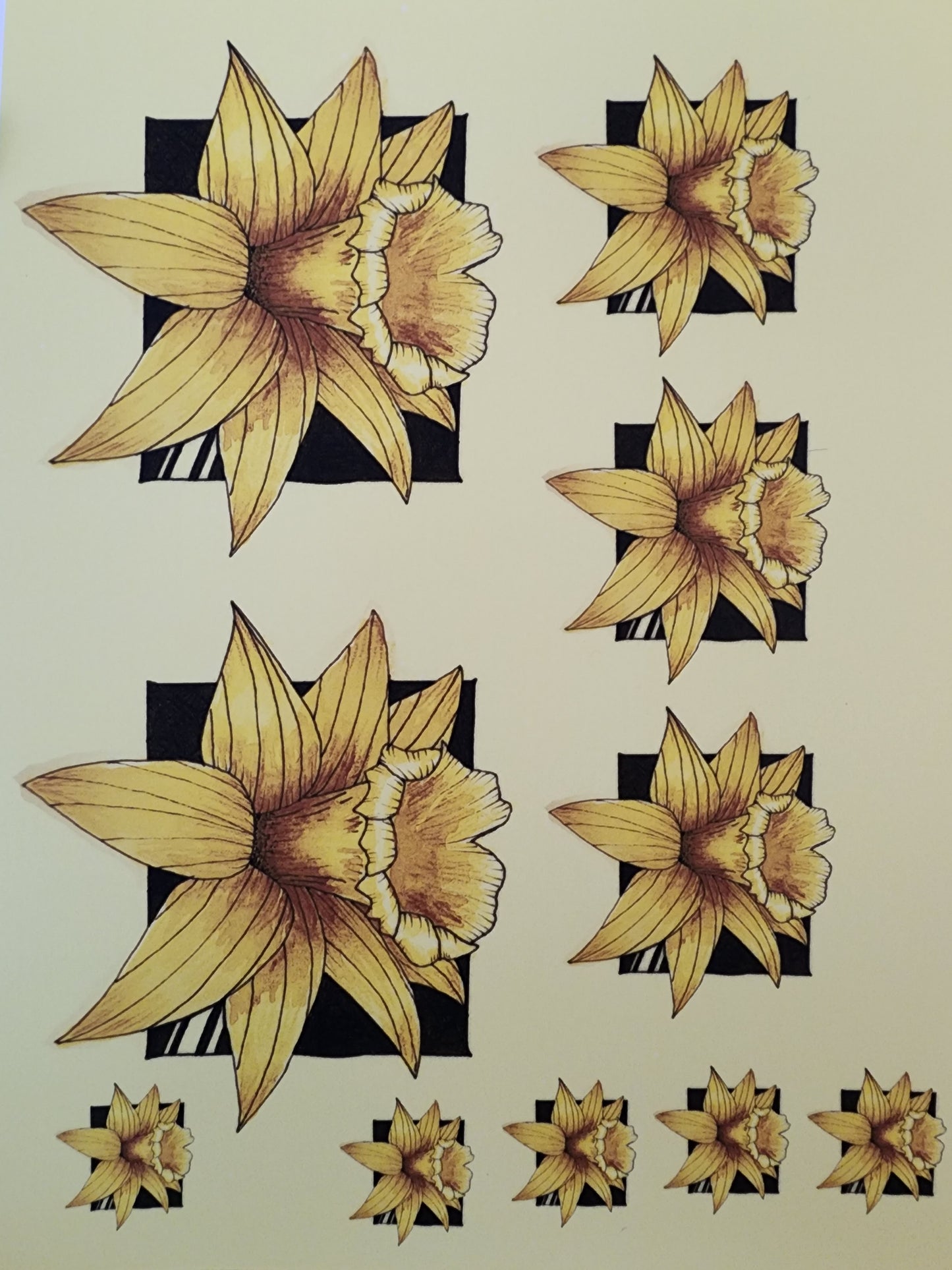Daffodils Overglaze Waterslide Ceramic Decal