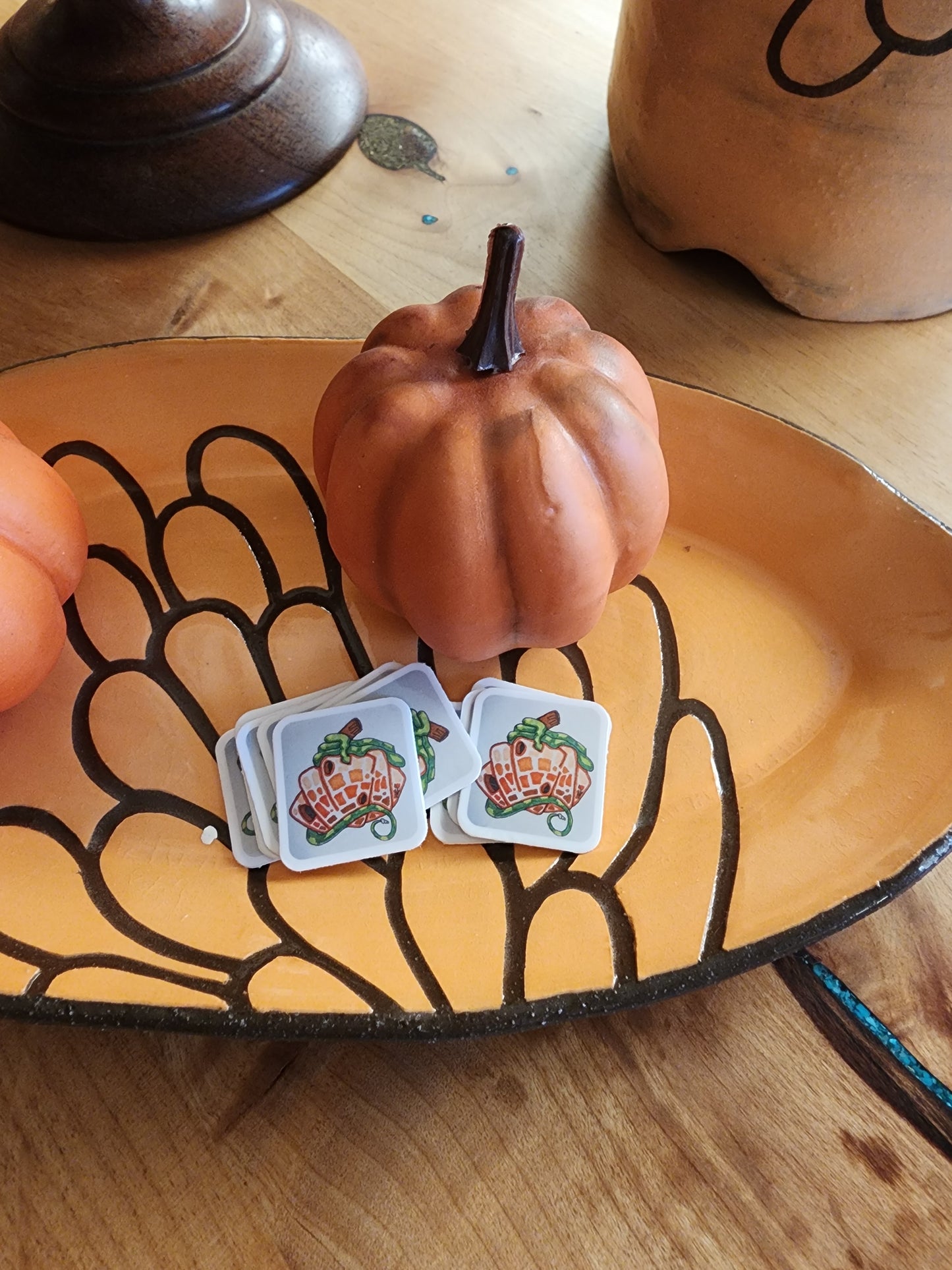 Resting on a Pumpkin Stickers