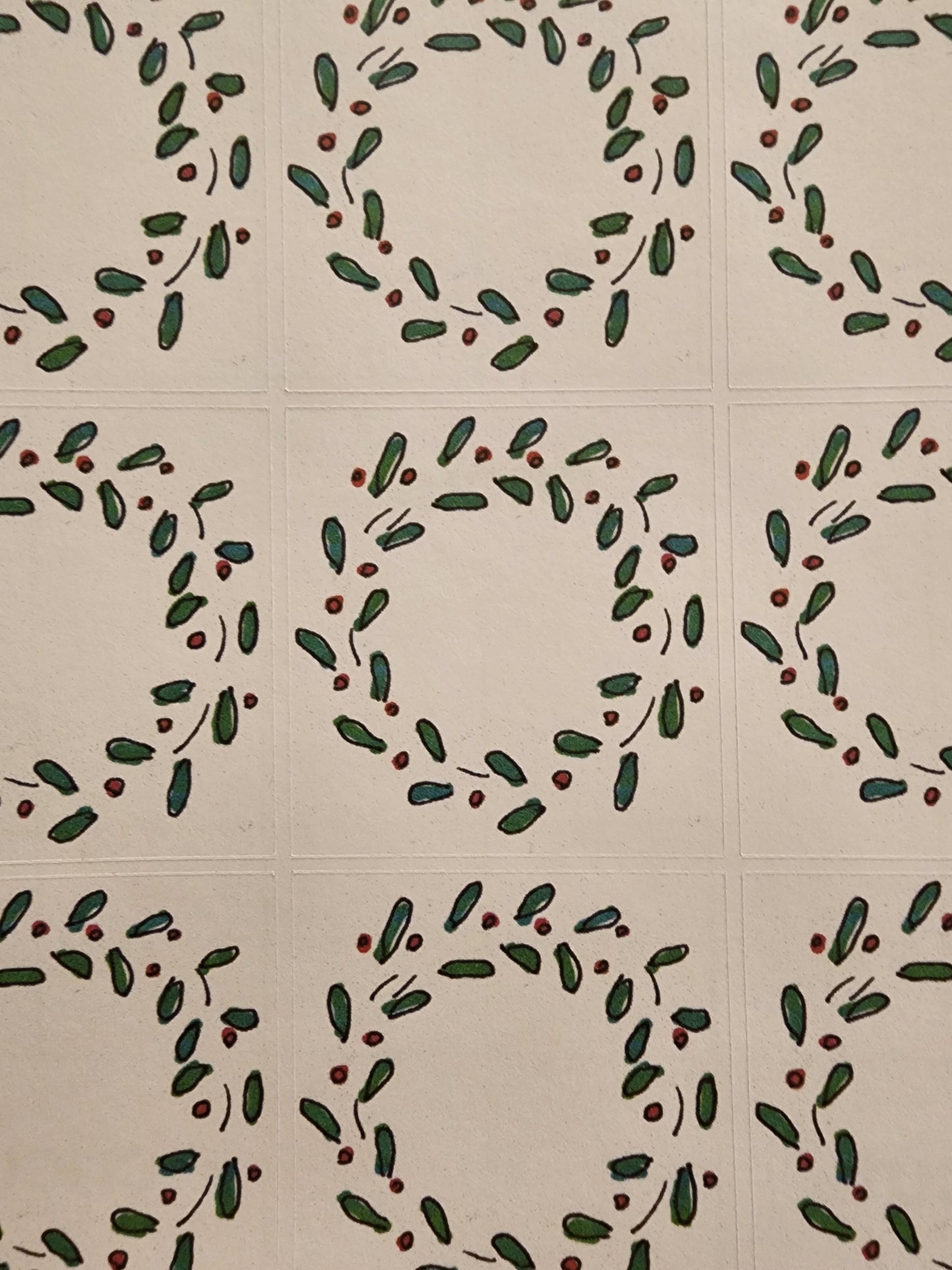 Holly Wreath Stickers