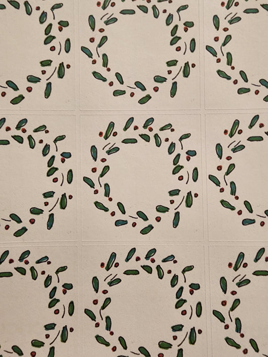 Holly Wreath Stickers