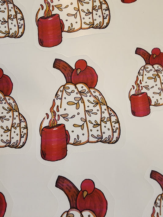 Christmas Pumpkin Sticker Sheet