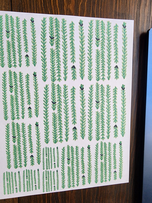 Abstract Vines Overglaze Waterslide Ceramic Decal