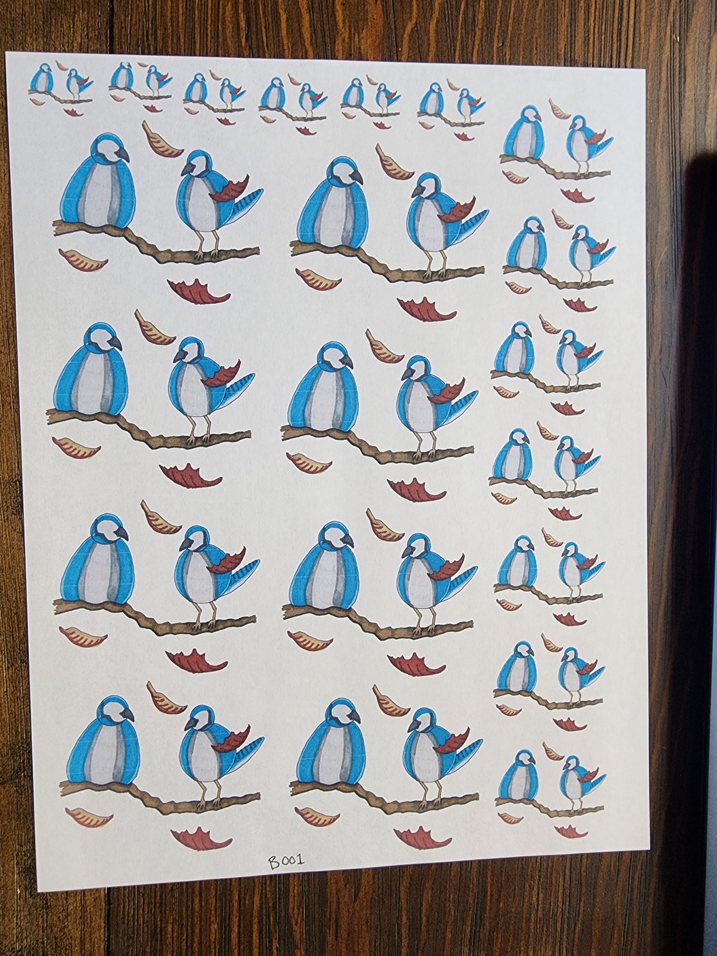 Bluejays Overglaze Waterslide Ceramic Decal
