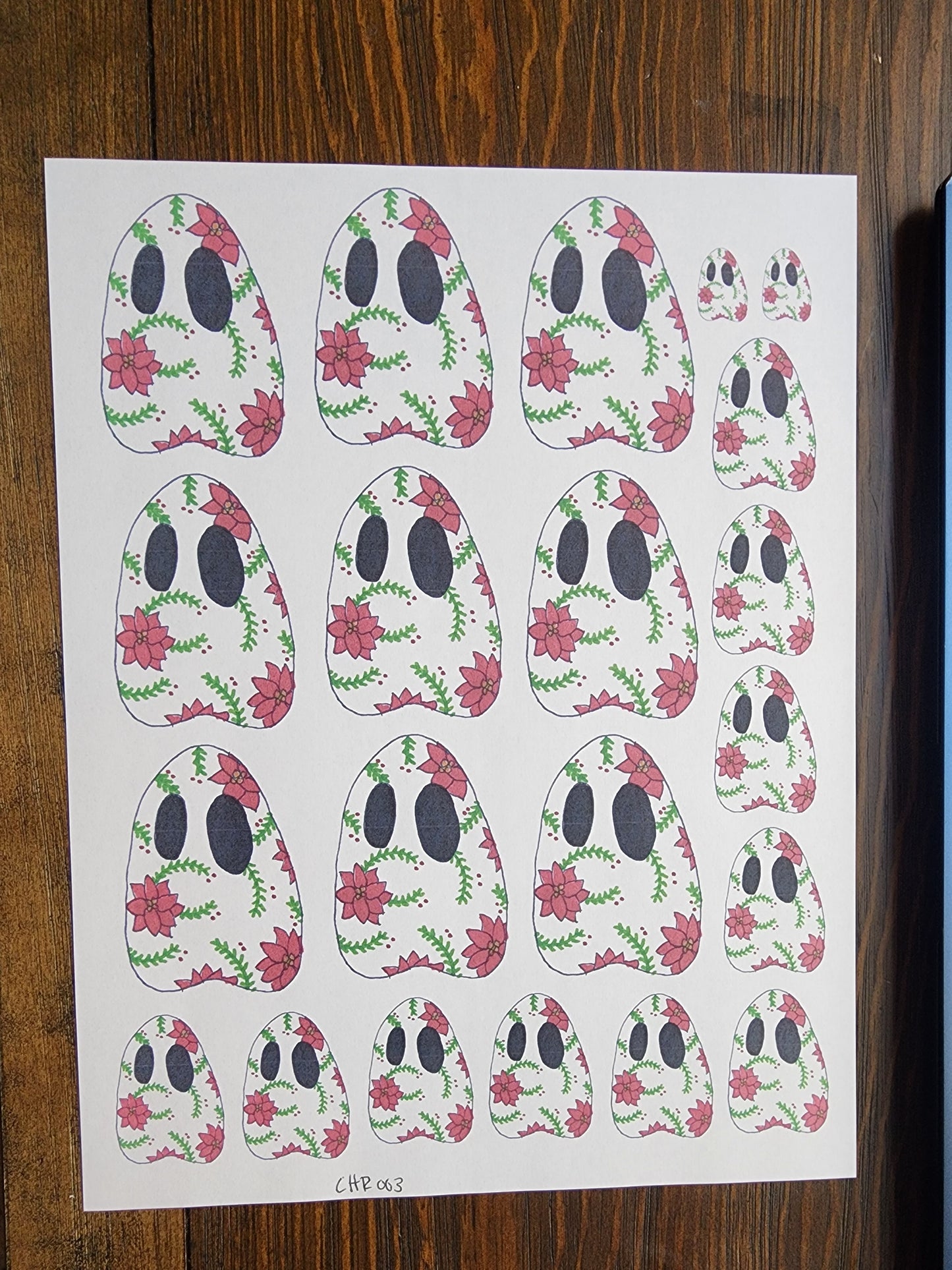 Christmas Ghost Overglaze Waterslide Ceramic Decal