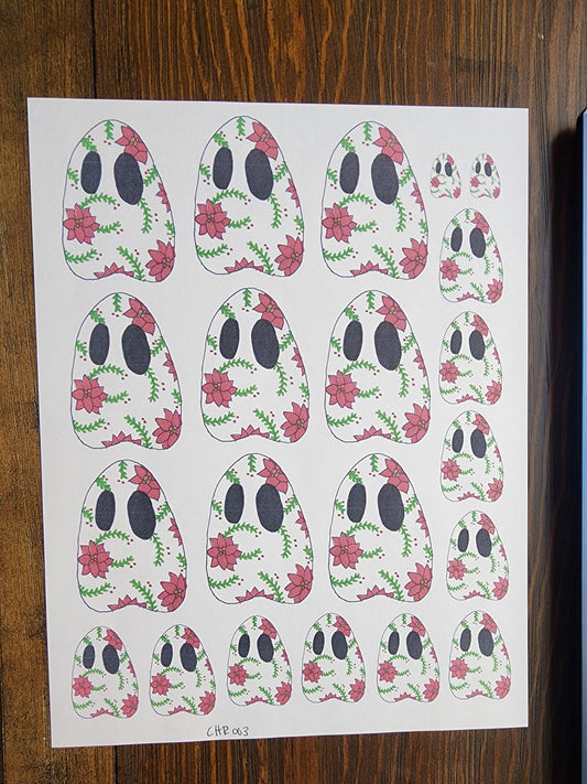 Christmas Ghost Overglaze Waterslide Ceramic Decal
