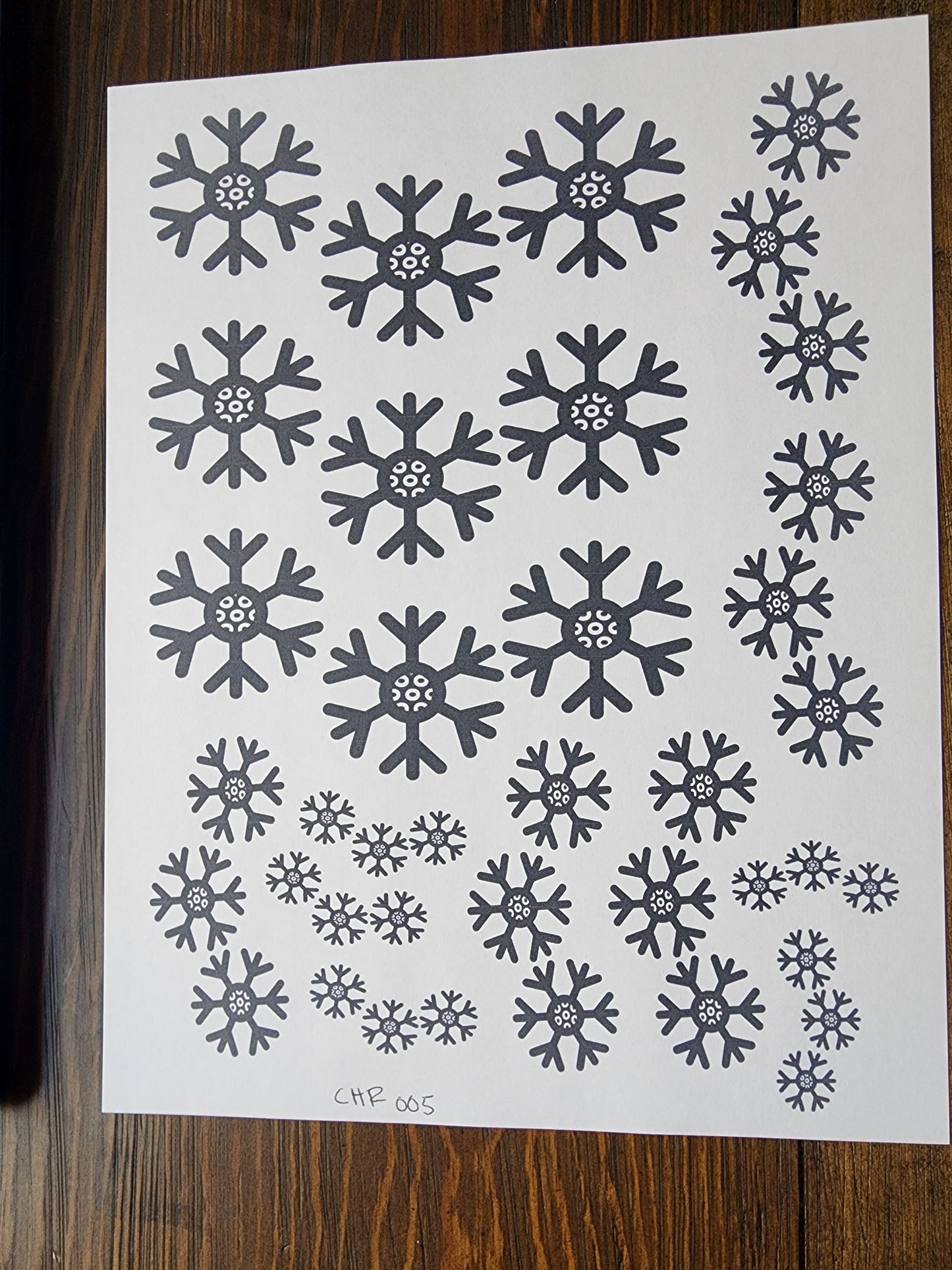 Snowflakes Overglaze Waterslide Ceramic Decal