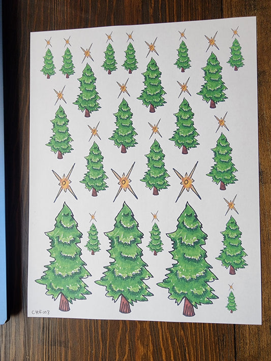 Christmas Tree Overglaze Waterslide Ceramic Decal