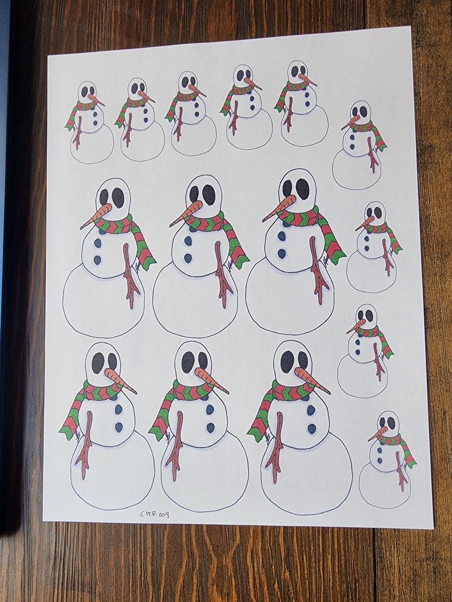 Snowmen Overglaze Waterslide Ceramic Decal