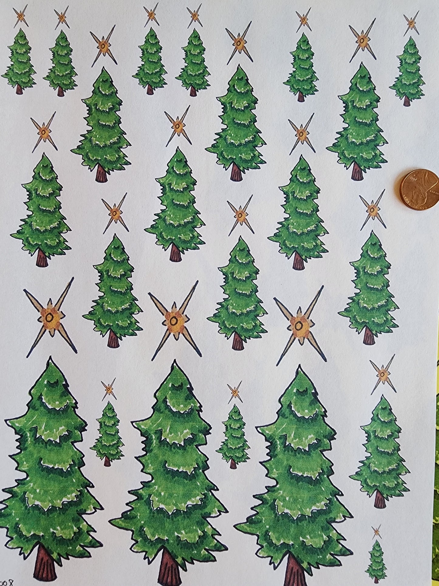 Christmas Tree Overglaze Waterslide Ceramic Decal
