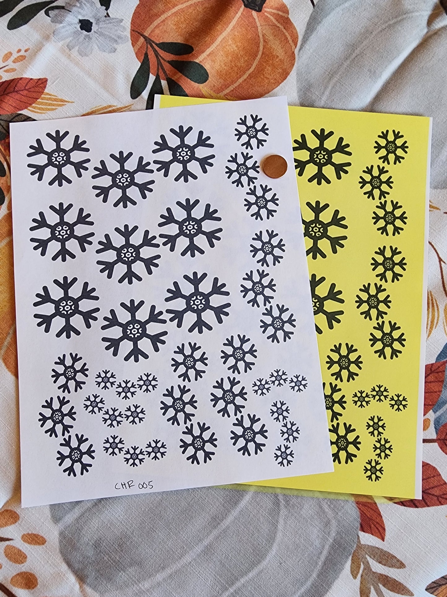 Snowflakes Overglaze Waterslide Ceramic Decal