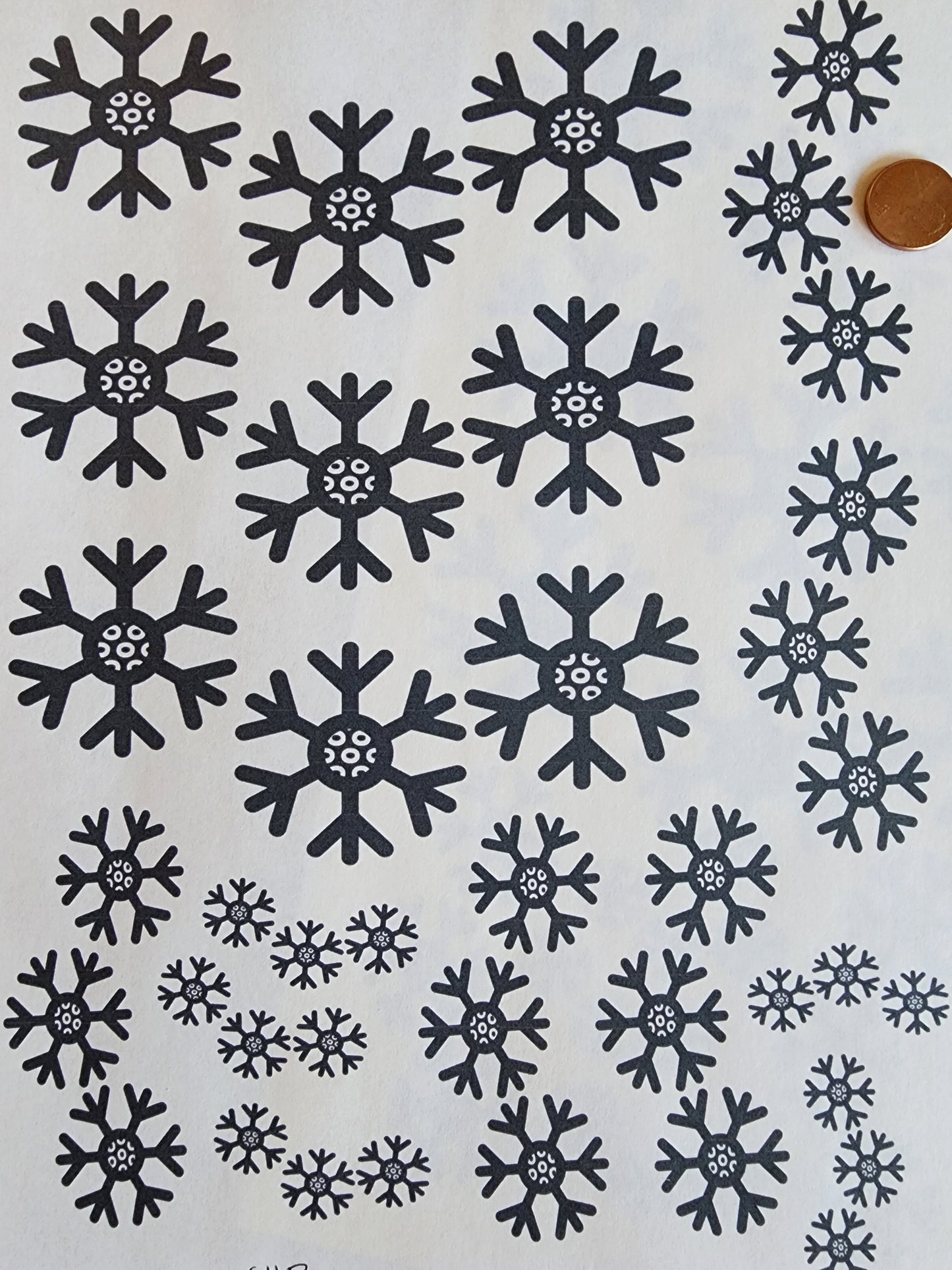 Snowflakes Overglaze Waterslide Ceramic Decal