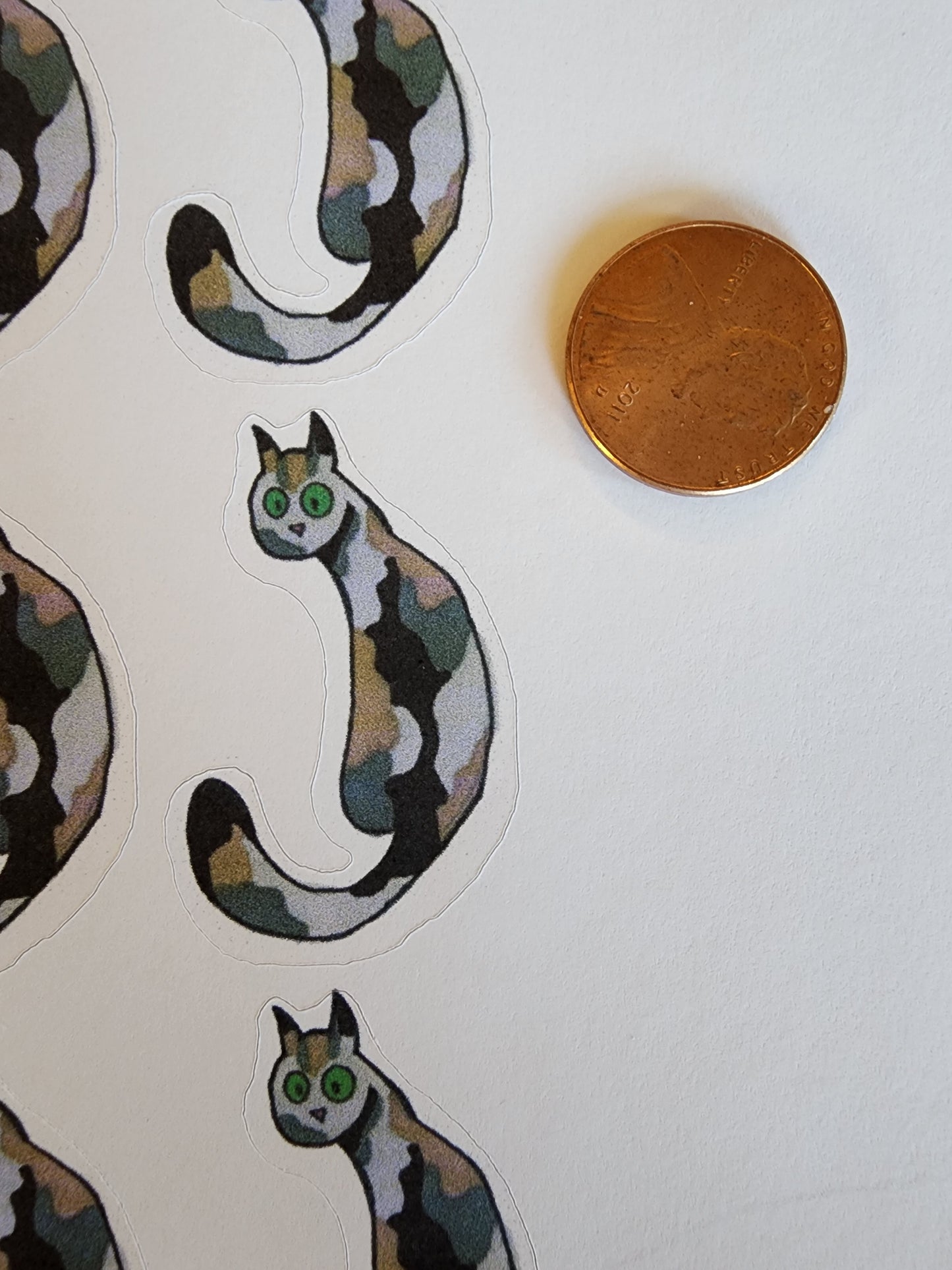 Diluted Calico Cat Sticker Sheet