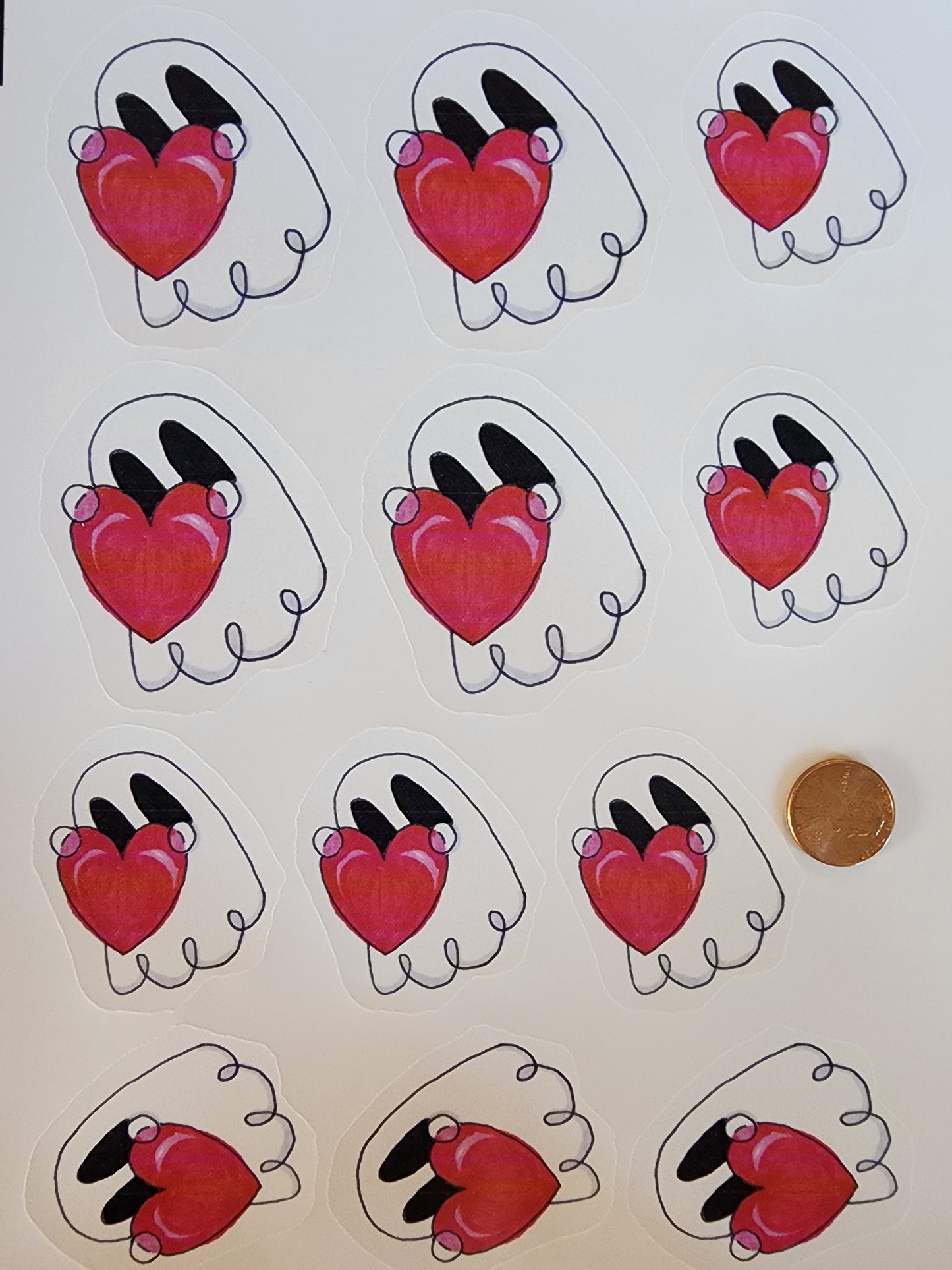 Ghost Heart Sticker