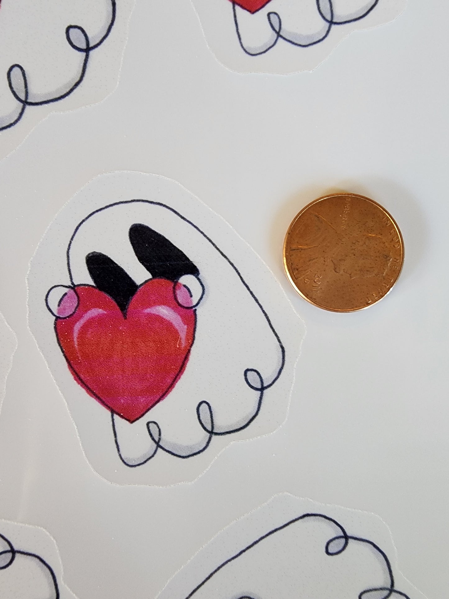 Ghost Heart Sticker