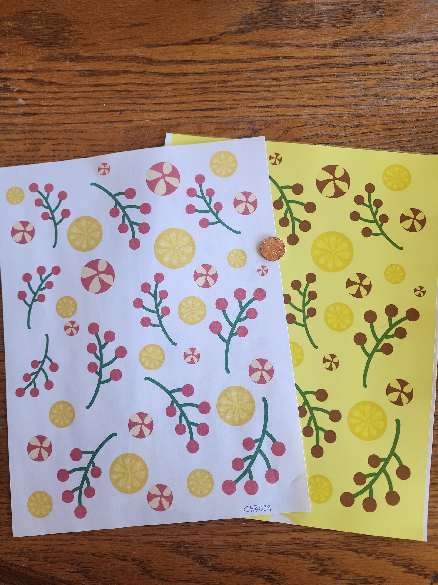 Lemon and Peppermint Overglaze Waterslide Ceramic Decal