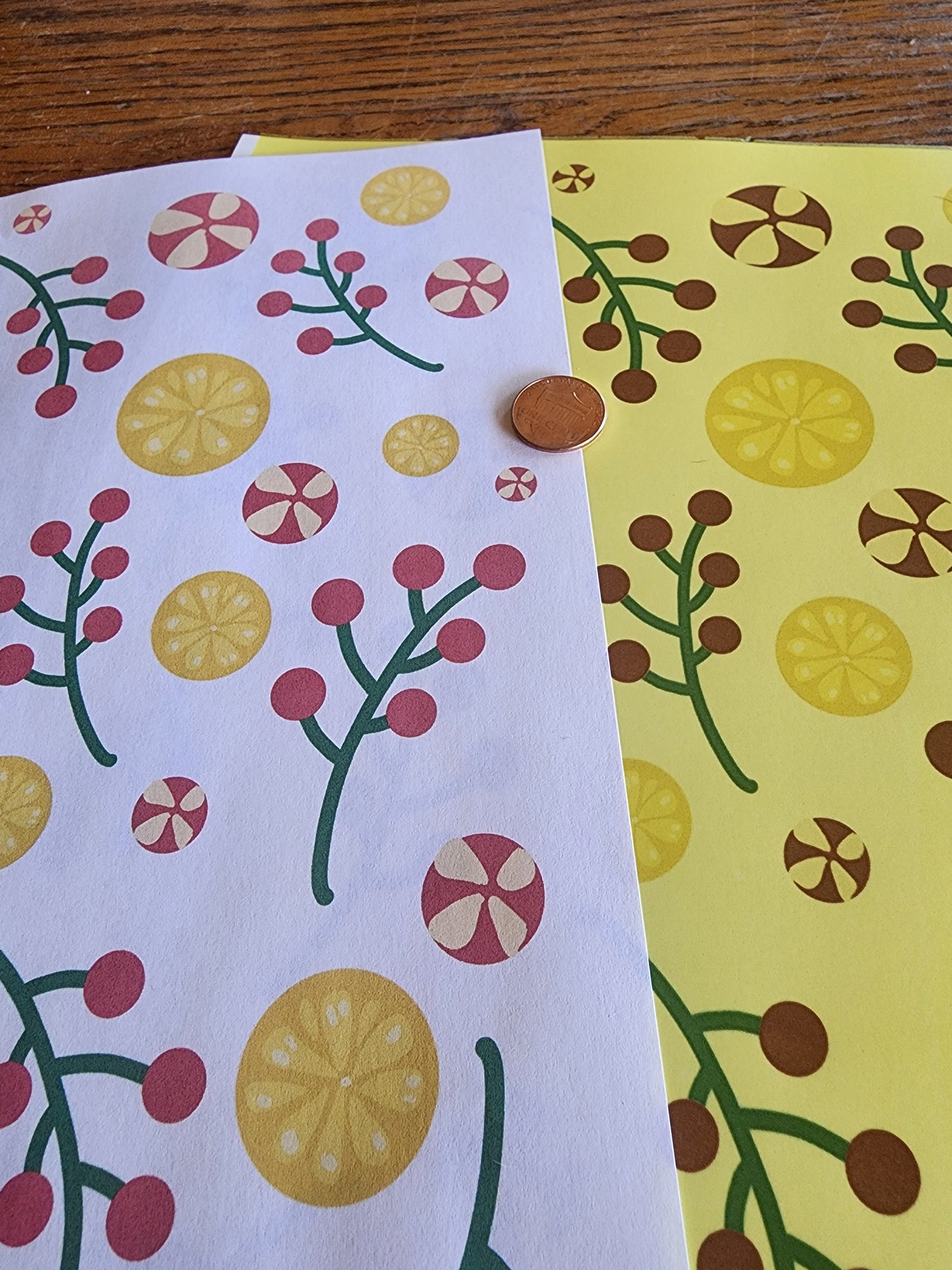 Lemon and Peppermint Overglaze Waterslide Ceramic Decal