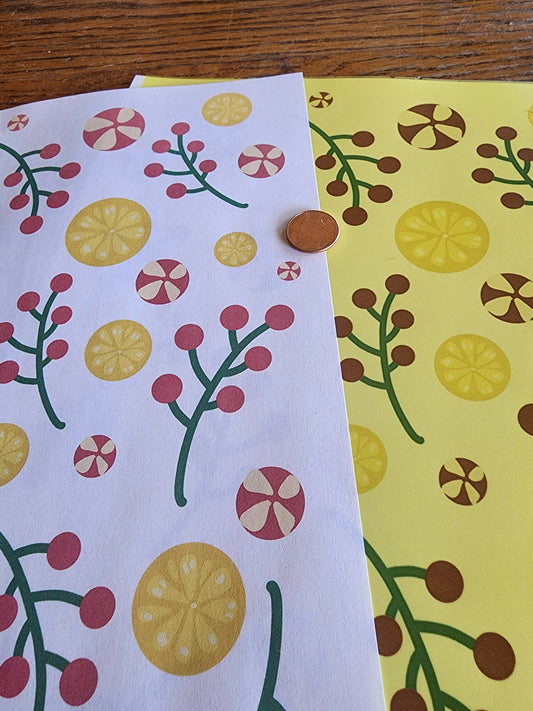 Lemon and Peppermint Overglaze Waterslide Ceramic Decal