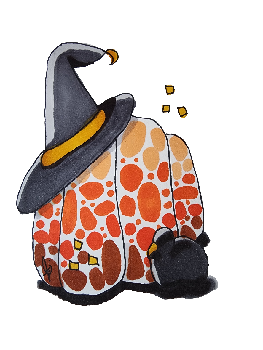 Witchy Pumpkin Kiss Cut Stickers