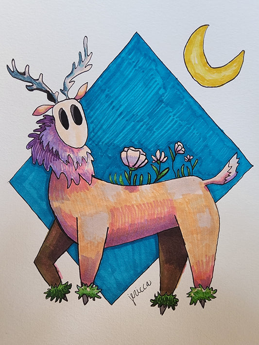 Morbid Deer Fine Art Print