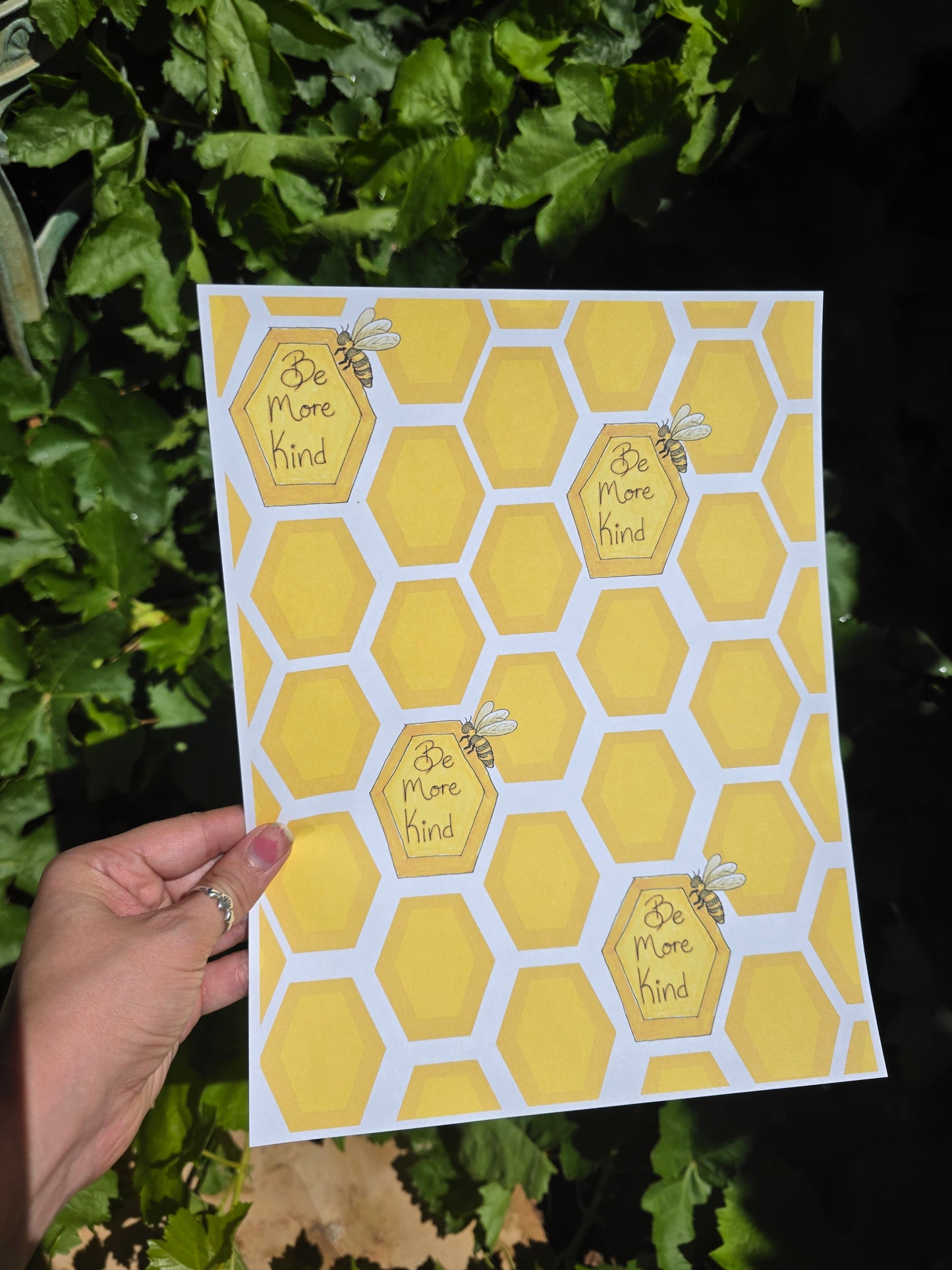Bee More Kind Ceramic Overglaze Transfer