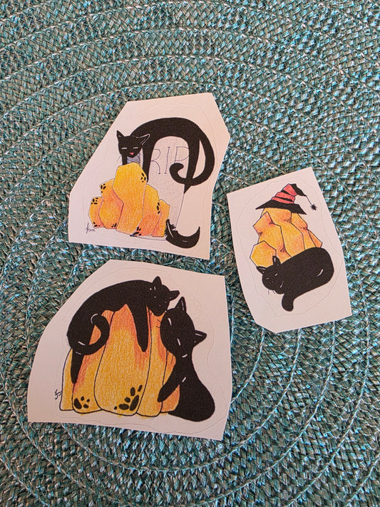 Black Cat Sticker Bundle